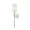 Z-Lite Ava 1 Light Wall Sconce, Polished Nickel & White 804-1S-PN - alternate 2